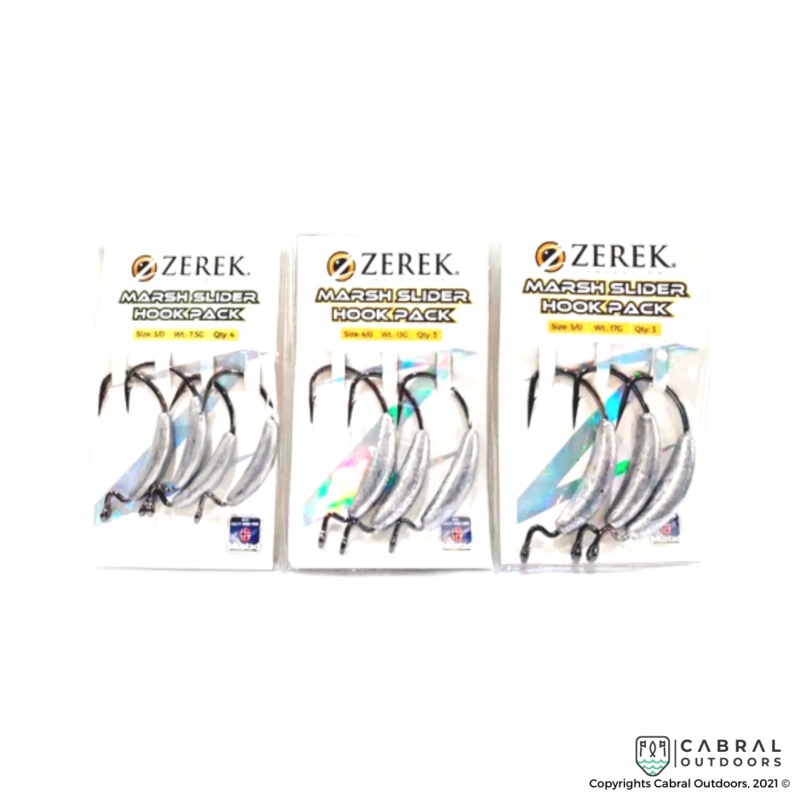 Zerek Marsh Slider Hook Pack | Size:1-5/0