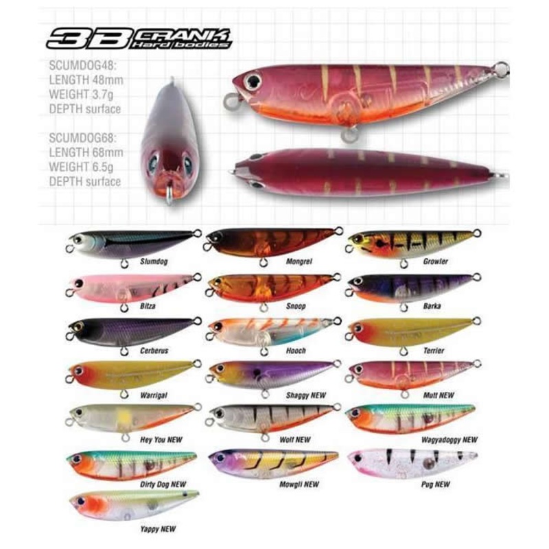 Berkley 3B SCUM DOG LURE|48mm/2.5g|68mm/6.4g|Shaggy|Wagyadoggy