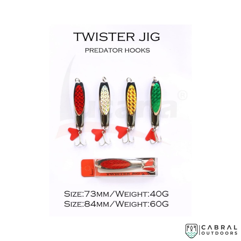 Lucana Twister Jigs Predator Hooks | 6-7-8cm | 40-60g