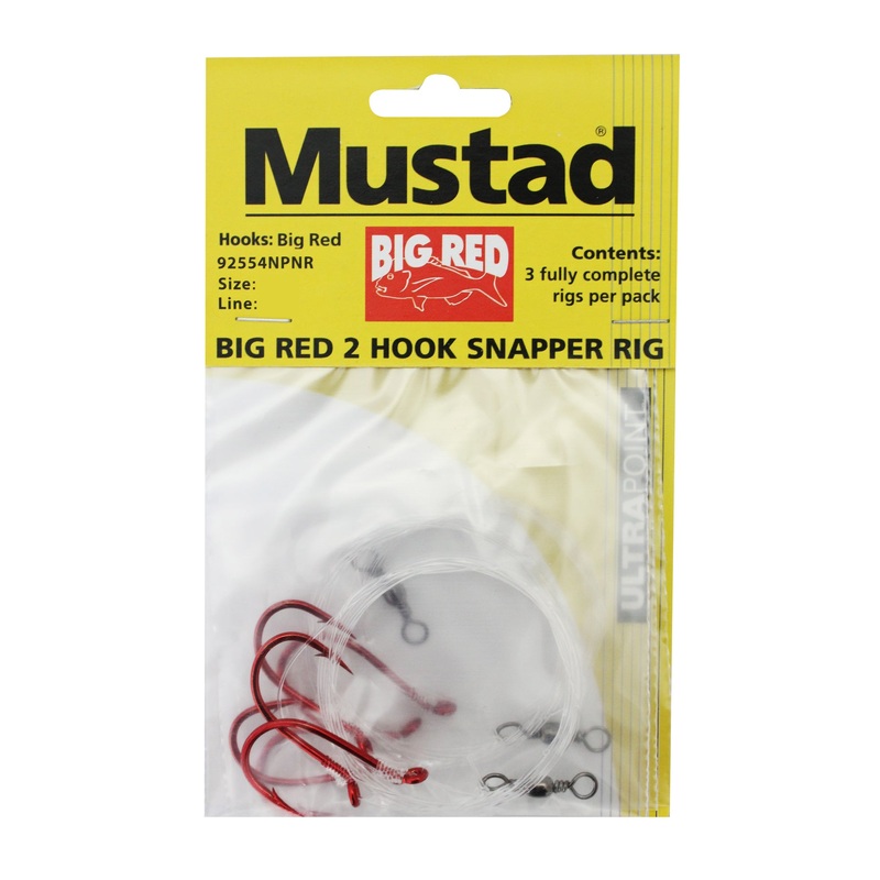 Mustad Big Red 2 Hook Snapper Rig