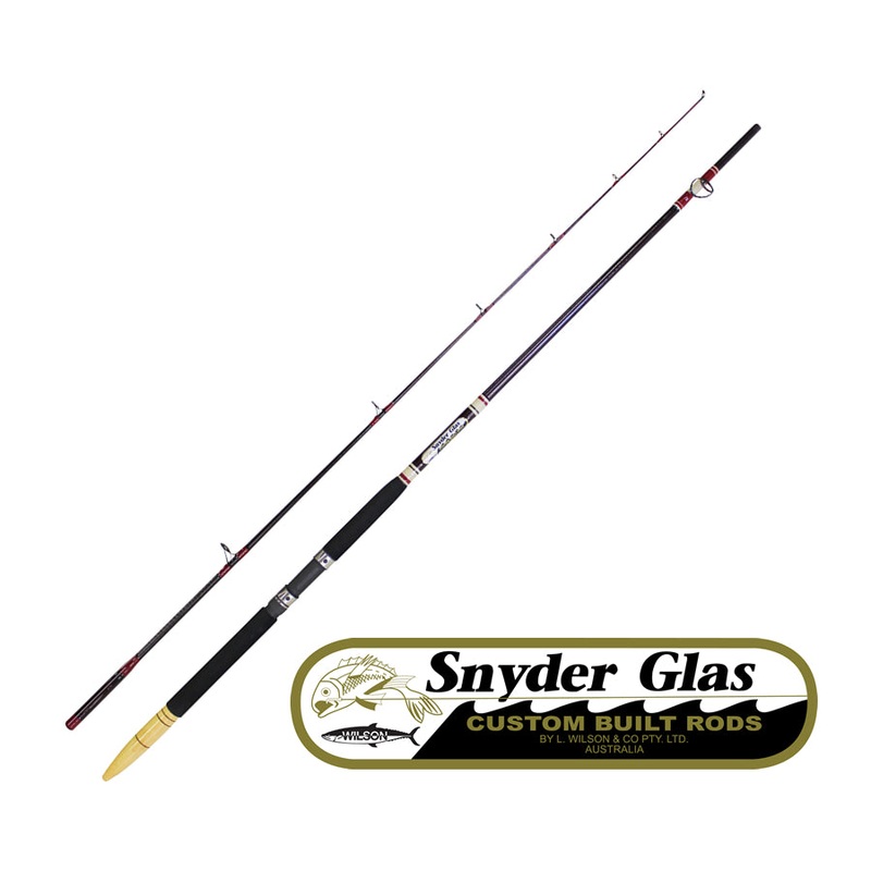 Snyder Glas Fish Striker Rod|MT4144 12′ Spin 2pc 4wrap Med Mount|MT8144 12’8″ Spin 2pc 8warp 24″ Med Mount