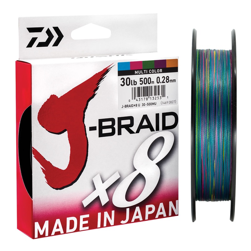 Daiwa J-Braid X8 Braid 500m Multi Colour