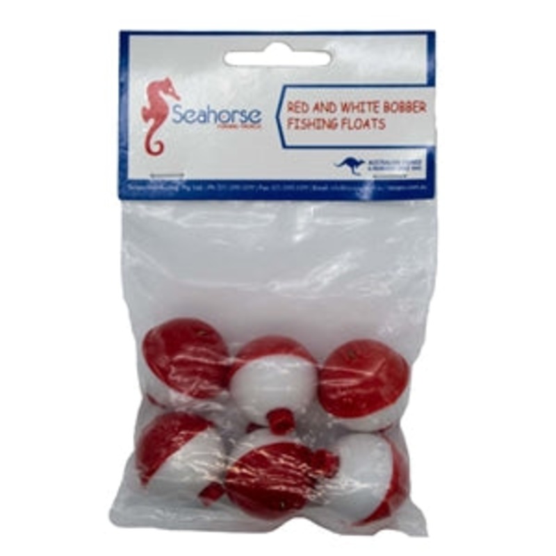 Seahorse Red And White Bobber Floats